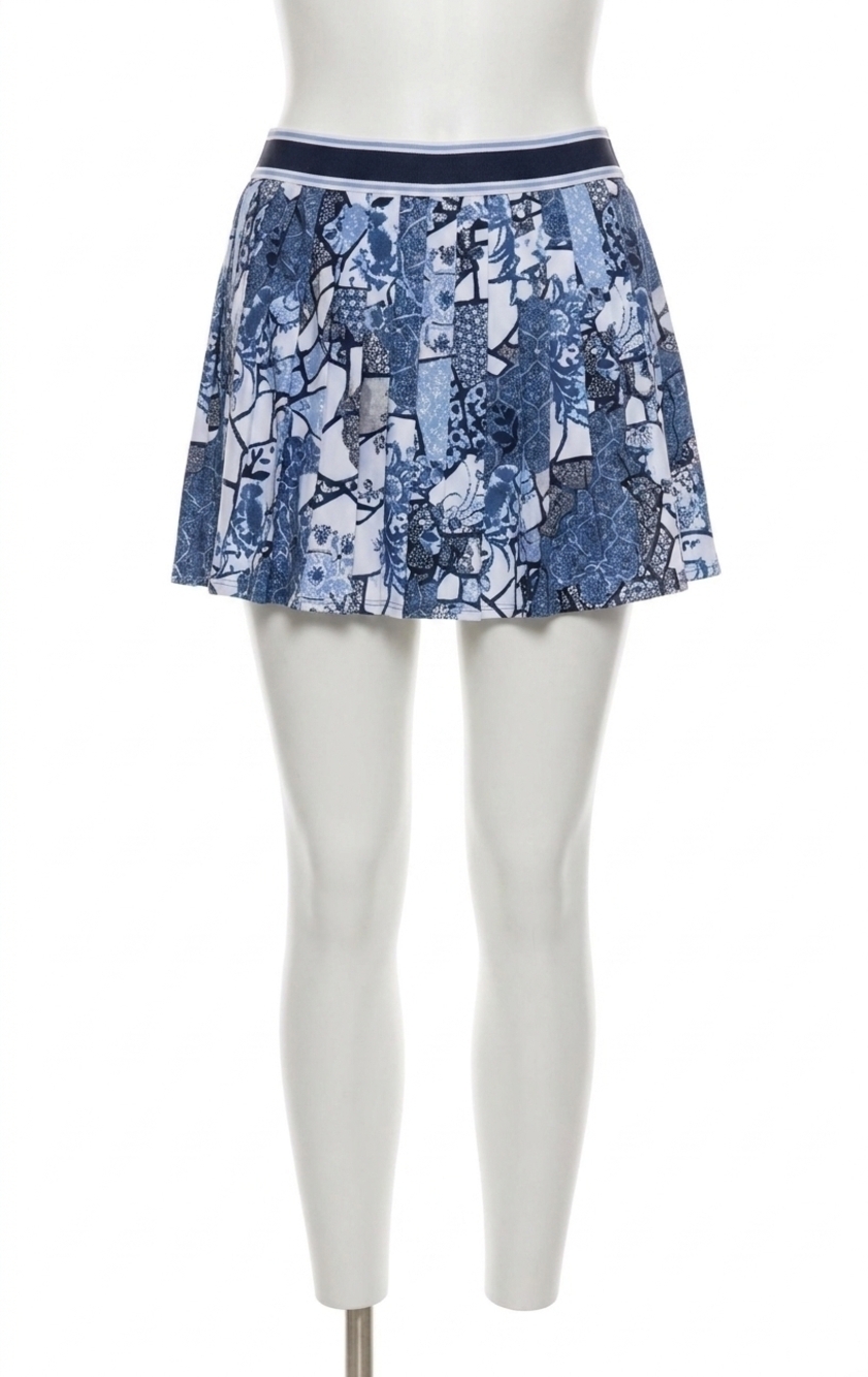 NEW JOHNNY WAS bee active pleated tennis skirt in moonlight glass